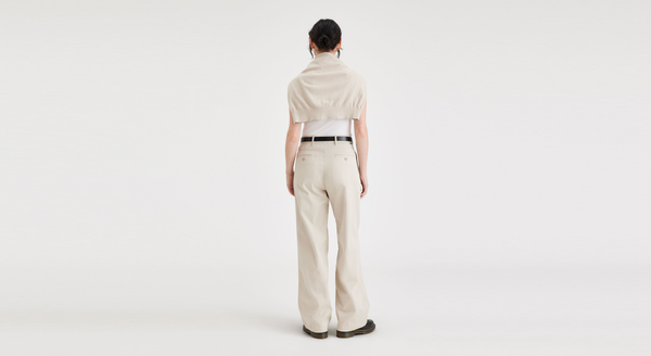 Dockers Beale Pleated Chino High Wide Fit Sahara Khaki