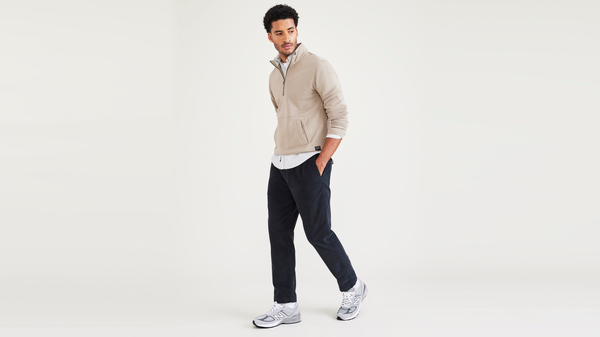Dockers California Khakis Pull-On Straight Tapered Fit Blue