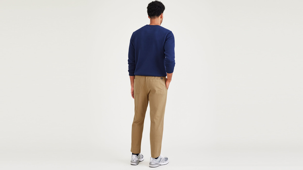 Dockers California Pull-On Khakis Straight Tapered Fit Brown