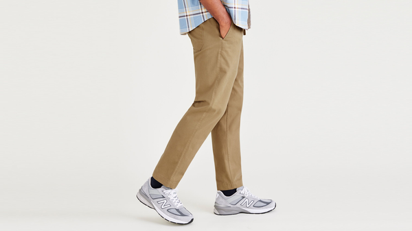 Dockers California Pull-On Khakis Straight Tapered Fit Brown
