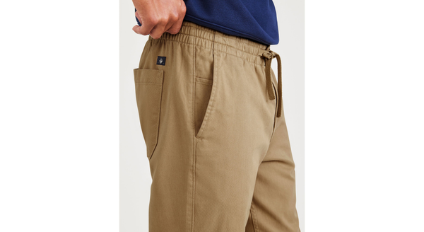 Dockers California Pull-On Khakis Straight Tapered Fit Brown
