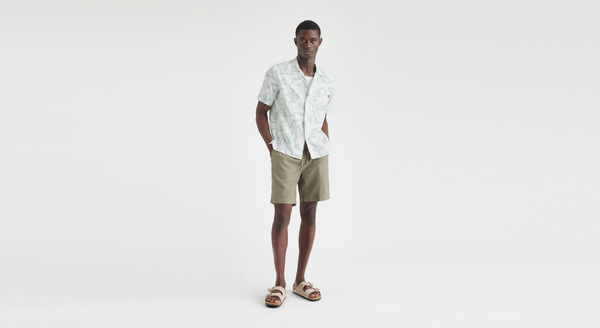 Dockers Camp Collar Shirt Regular Fit Provencial Harbor Grey