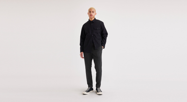 Dockers Crafted Pull-On Pants Slim Tapered Fit Grey