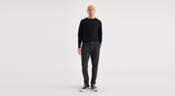Dockers Crafted Pull-On Pants Slim Tapered Fit Grey