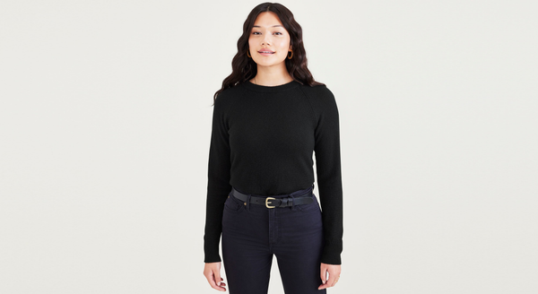 Dockers Crewneck Sweater Classic Fit Beautiful Black