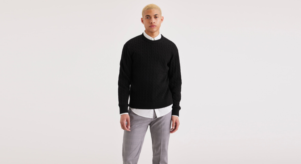Dockers Crewneck Sweater Regular Fit Beautiful Black