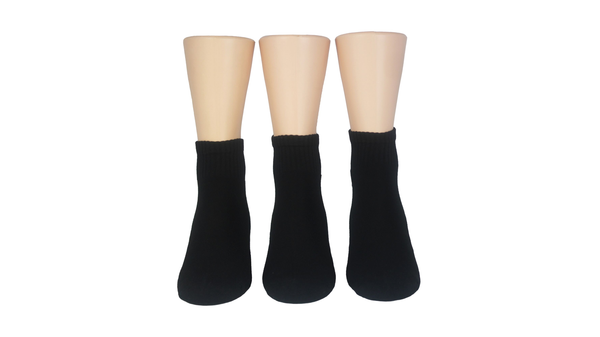 Dockers 1/2 Cushion Quarter Socks 3 Pack Black