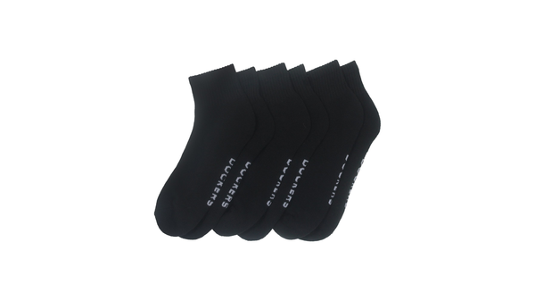 Dockers 1/2 Cushion Quarter Socks 3 Pack Black