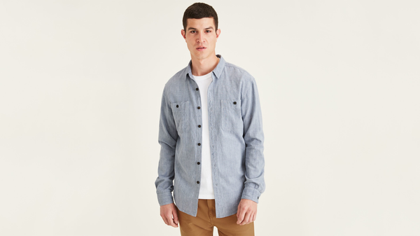 Dockers 2 Pocket Workshirt Regular Fit Blue