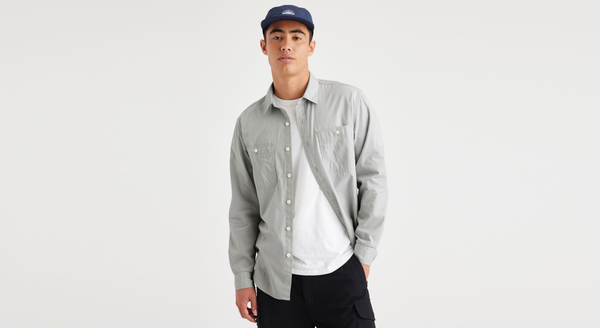 Dockers 2 Pocket Workshirt Regular Fit Grey