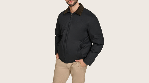 Dockers Baby Twill Cord Collar Bomber Jacket Black