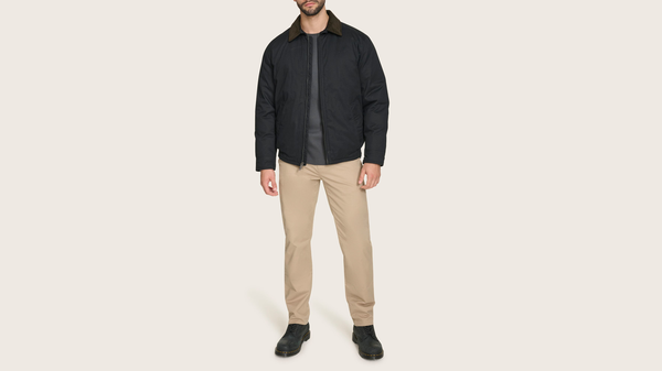 Dockers Baby Twill Cord Collar Bomber Jacket Black