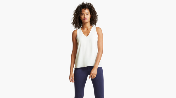 Dockers Back Detail Tank Top White