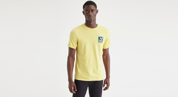 Dockers Bird & Whale Graphic Tee Slim Fit Yellow