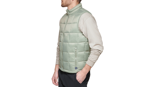Dockers Box Quilt Puffer Vest Regular Fit Green