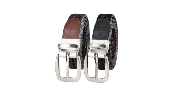 Dockers Braided Reversible Belt Black/Brown