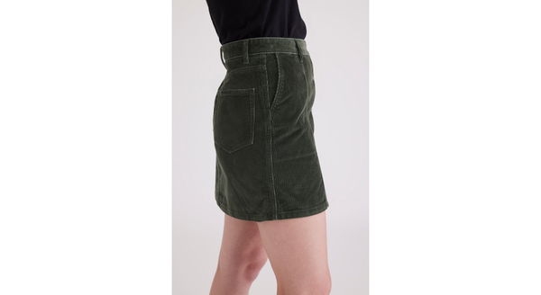 Dockers Button Front Mini Skirt Green