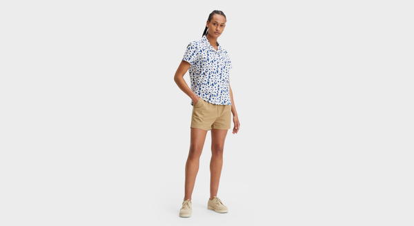 Dockers Camp Collar Shirt Regular Fit Blue