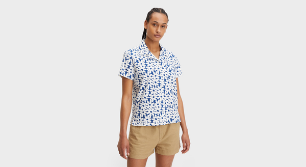 Dockers Camp Collar Shirt Regular Fit Blue