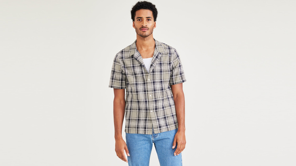 Dockers Camp Collar Shirt Regular Fit Green