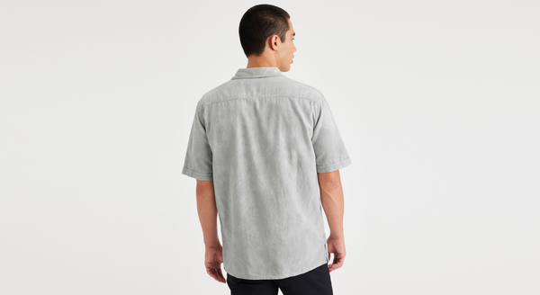 Dockers Camp Collar Shirt Regular Fit Grey