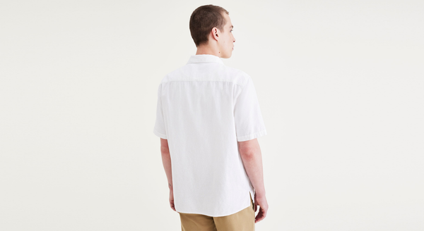 Dockers Camp Collar Shirt Regular Fit Lucent White