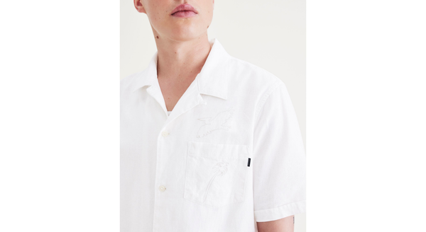 Dockers Camp Collar Shirt Regular Fit Lucent White