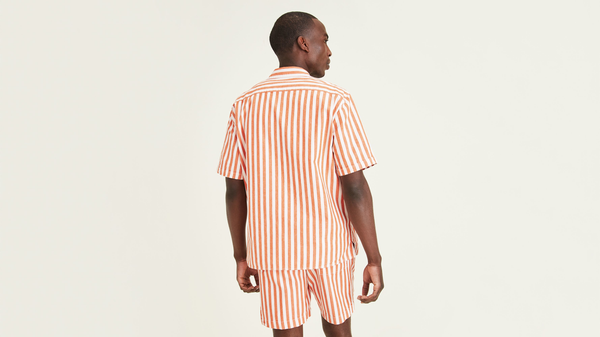 Dockers Camp Collar Shirt Regular Fit Orange