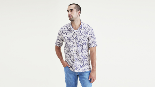Dockers Camp Collar Shirt Regular Fit Orient Blue