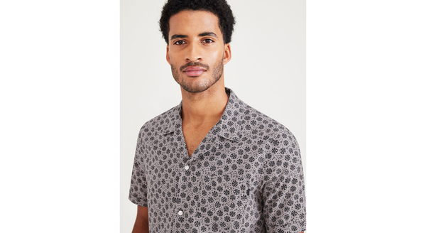 Dockers Camp Collar Shirt Regular Fit Purple