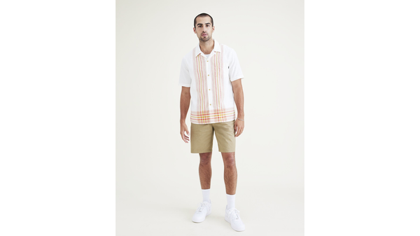 Dockers Camp Collar Shirt Regular Fit Red Clay