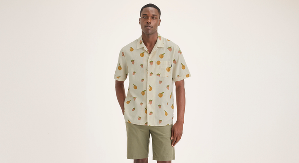 Dockers Camp Collar Shirt Regular Fit Tan