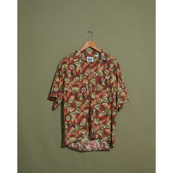 Dockers Camp Collar Shirt - S Red