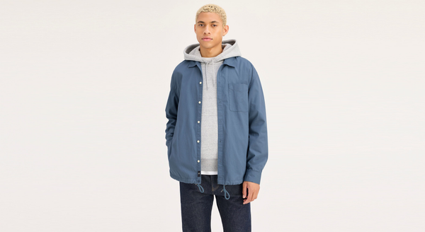 Dockers Coaches Shirt Jacket Regular Fit Blue