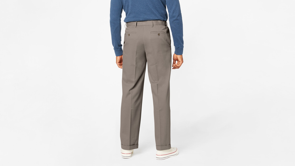 Dockers Comfort Khakis Pleated Relaxed Fit Brown