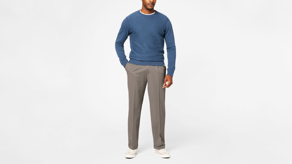 Dockers Comfort Khakis Pleated Relaxed Fit Brown