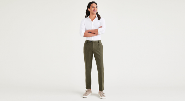 Dockers Crafted Trousers Slim Tapered Fit Green
