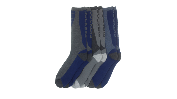 Dockers Crew Hiker Socks 3 Pack Blue Multi