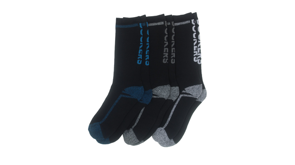 Dockers Crew Hiker Socks 3 Pack Grey Multi