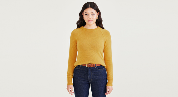 Dockers Crewneck Sweater Classic Fit Orange