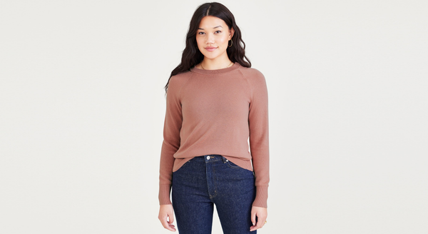 Dockers Crewneck Sweater Classic Fit Pink