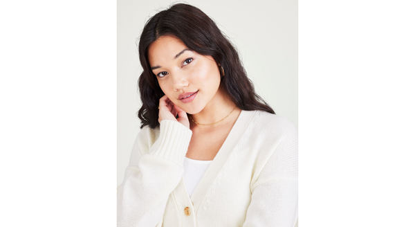 Dockers Cropped Cardigan Relaxed Fit White