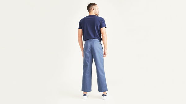 Dockers Cropped Khakis Straight Fit Blue