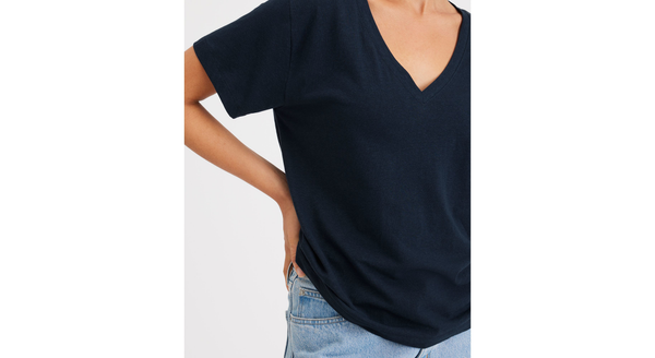 Dockers Deep V-Neck Tee Regular Fit Blue