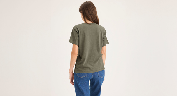 Dockers Deep V-Neck Tee Regular Fit Green