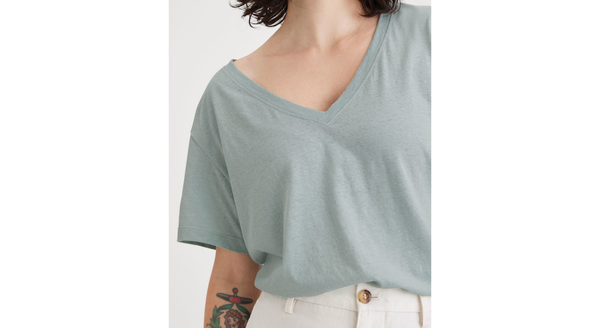 Dockers Deep V-Neck Tee Regular Fit Harbor Grey