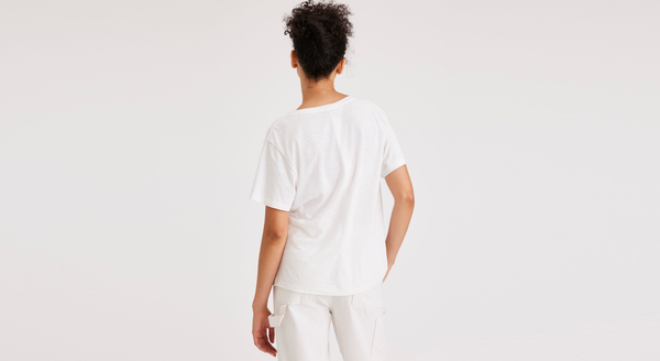 Dockers Deep V-Neck Tee Regular Fit Lucent White