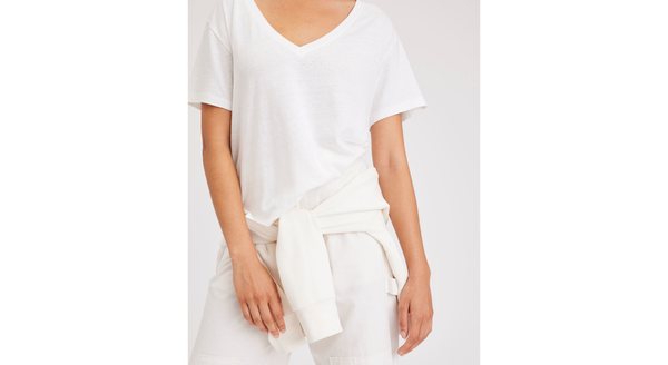 Dockers Deep V-Neck Tee Regular Fit Lucent White