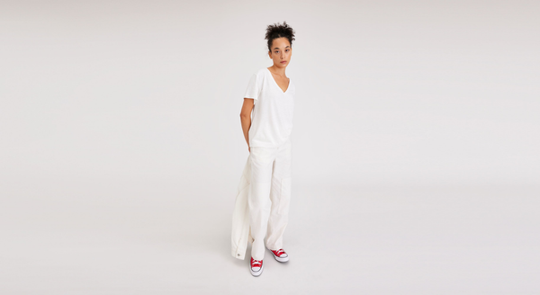 Dockers Deep V-Neck Tee Regular Fit Lucent White