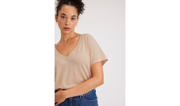 Dockers Deep V-Neck Tee Regular Fit Orange
